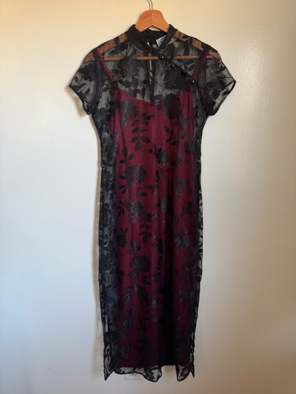 Vintage 90S Mesh Jessica Howard Goth Dress S